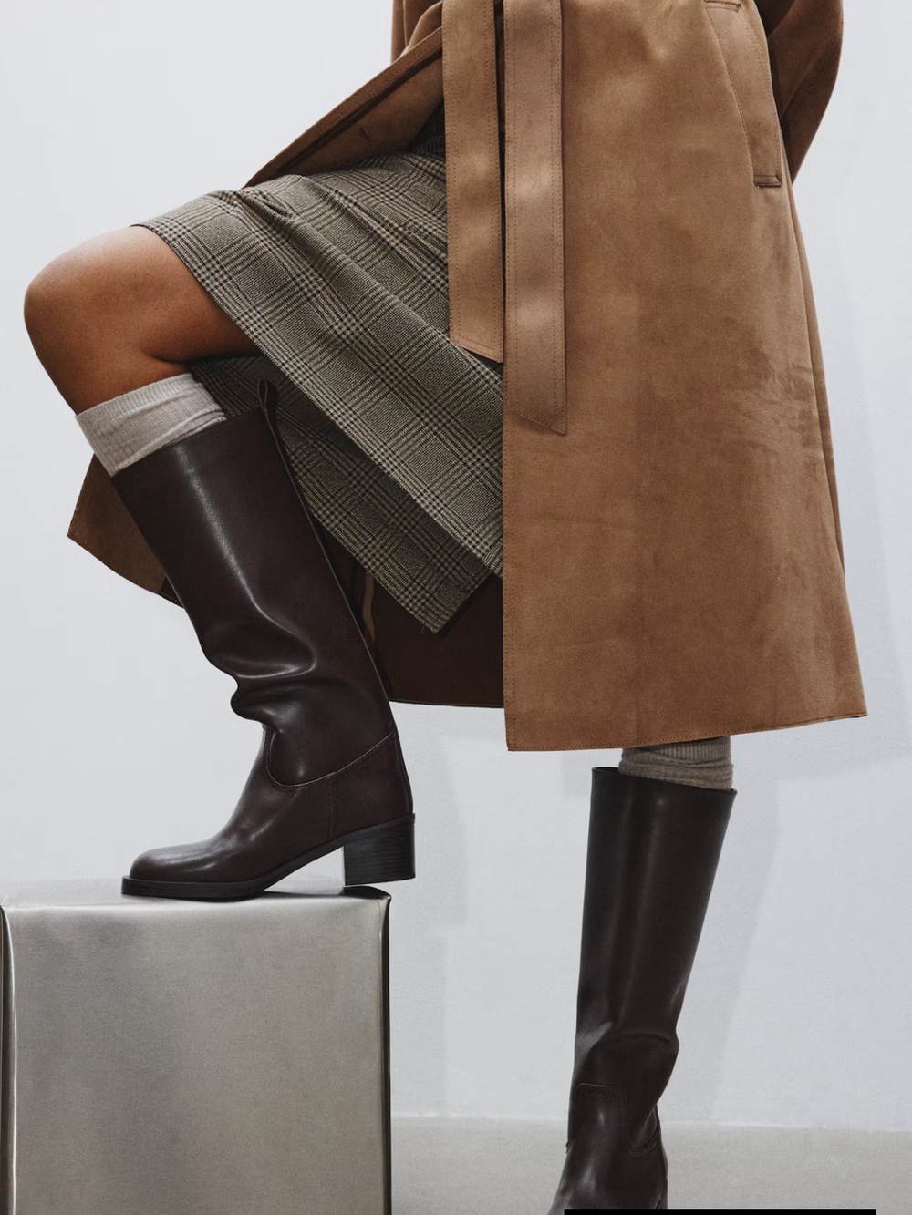 H&M Brown Knee High Boots